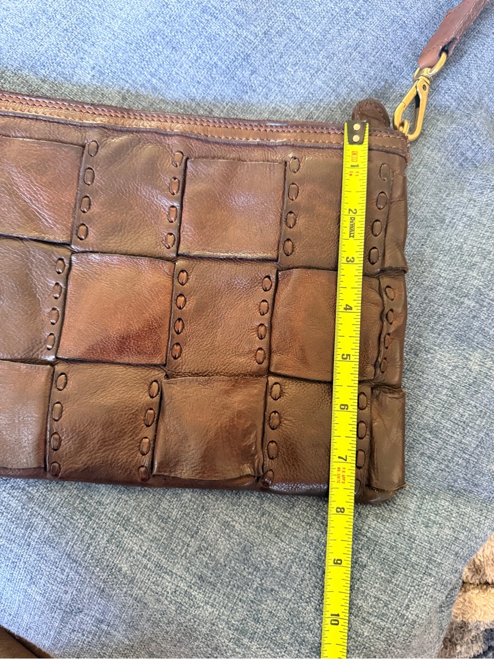Campomaggi Crossbody bag "Edera" in dark brown woven leather - Picture 6 of 12